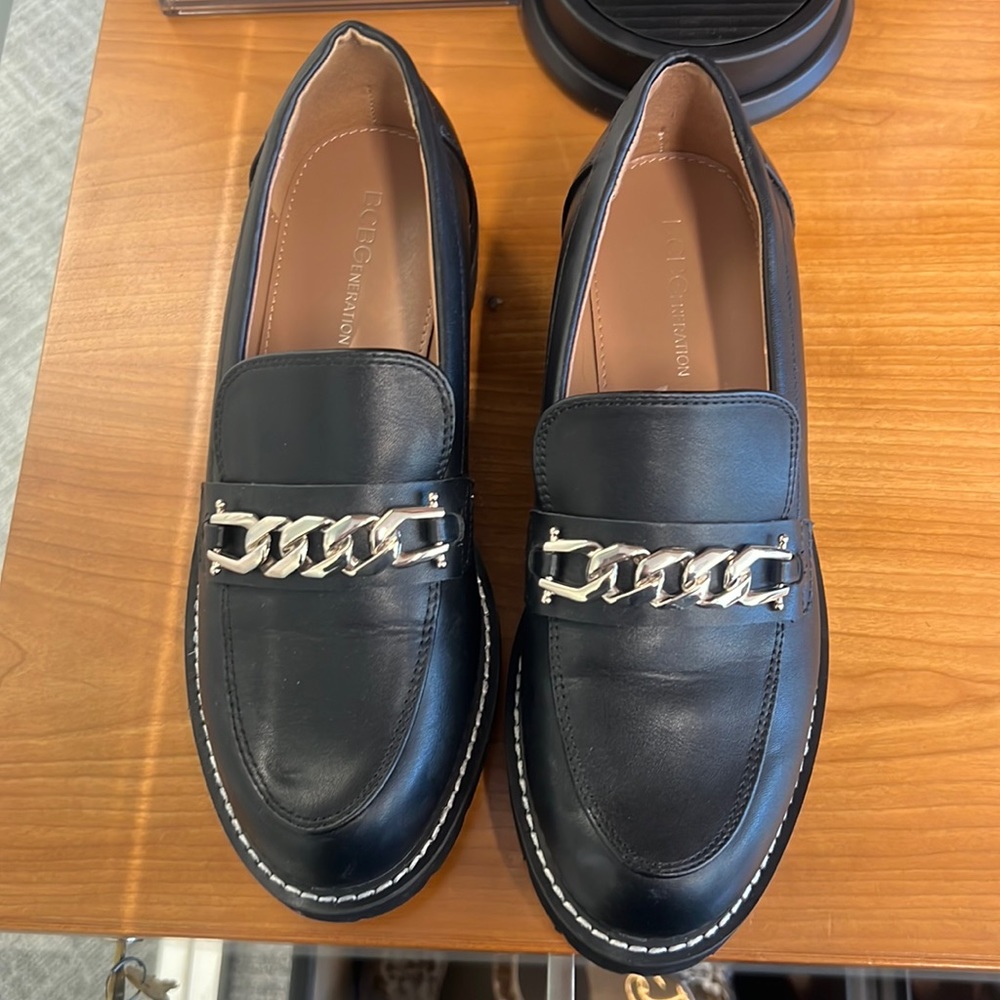 NEW!! Black Chunky Loafers